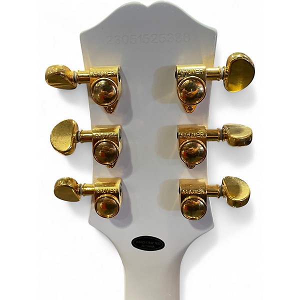 Used 2023 Epiphone Les Paul Custom Alpine White Solid Body Electric Guitar