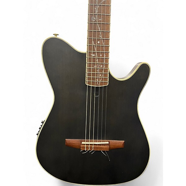 Used Ibanez TOD10N Black Classical Acoustic Electric Guitar