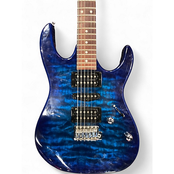 Used Ibanez GRX70QA Blue Solid Body Electric Guitar