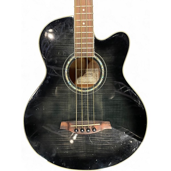 Used Ibanez AEB20E-TKS Black Acoustic Bass Guitar