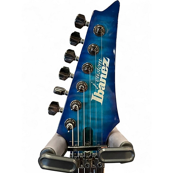Used Ibanez RG8560 J. Custom Blue Solid Body Electric Guitar