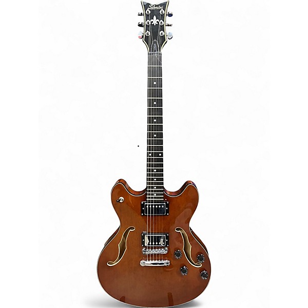 Used Schecter Guitar Research Corsair Brown Hollow Body Electric Guitar