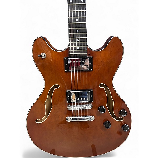 Used Schecter Guitar Research Corsair Brown Hollow Body Electric Guitar