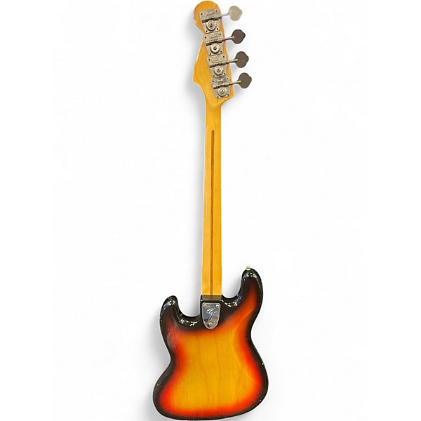 Vintage 1975 Fender Jazz Bass 3 Color Sunburst Electric Bass Guitar