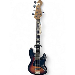Used Fender American Deluxe Jazz Bass V 3 Tone Sunburst Electric Bass Guitar