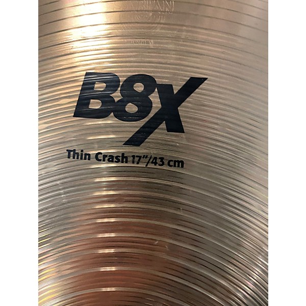 Used SABIAN 17in B8X Thin Crash Cymbal