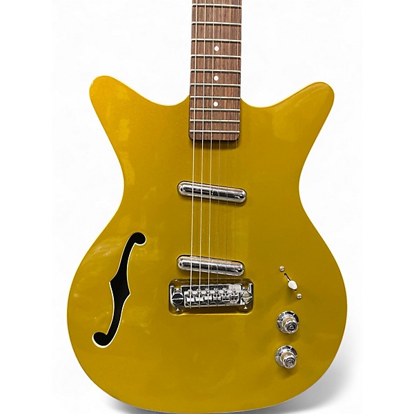 Used Danelectro Fifty Niner DC Gold Top Hollow Body Electric Guitar