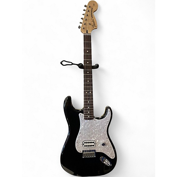 Used Fender Tom Delonge Signature Stratocaster Black Chrome Solid Body Electric Guitar