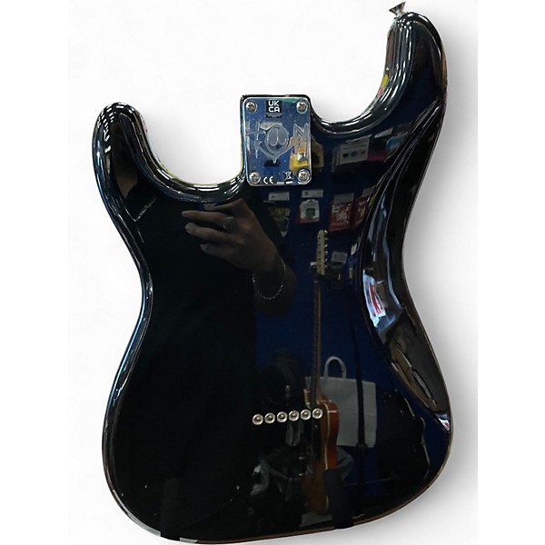 Used Fender Tom Delonge Signature Stratocaster Black Chrome Solid Body Electric Guitar