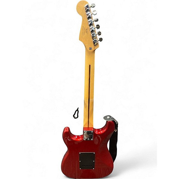 Used Squier Bullet Stratocaster Chrome Red Solid Body Electric Guitar