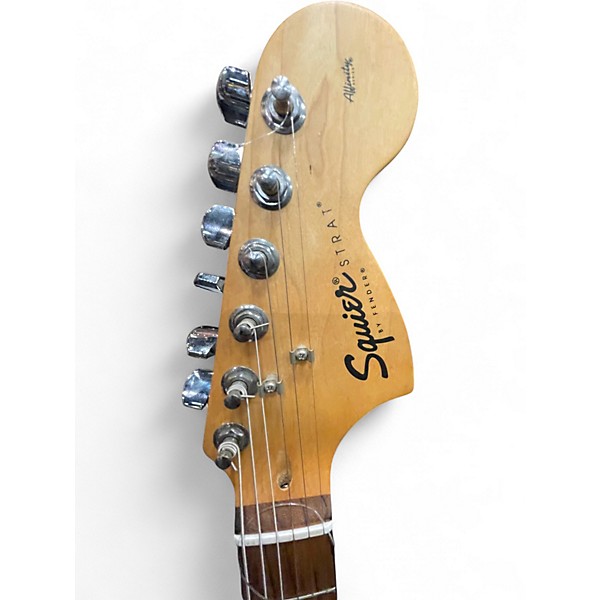 Used Squier STRAT Black Solid Body Electric Guitar