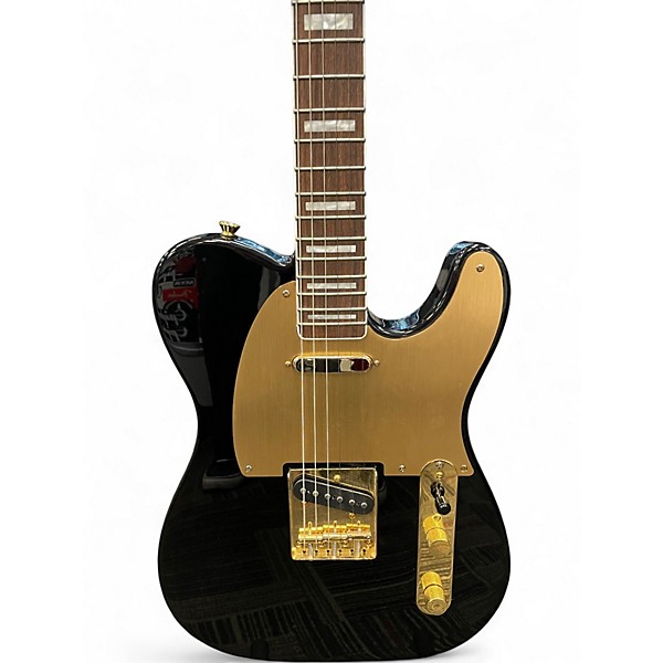 Used Squier 40th Anniversary Telecaster Black and Gold Solid Body Electric Guitar