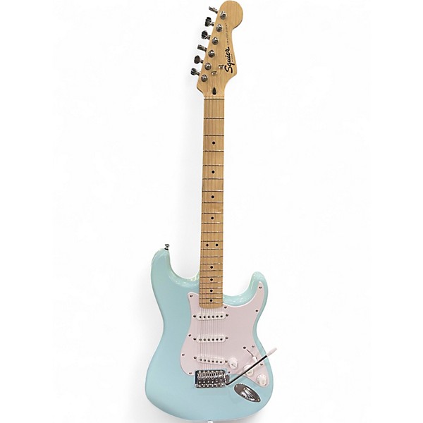 Used Squier Sonic Stratocaster Surf Green Solid Body Electric Guitar