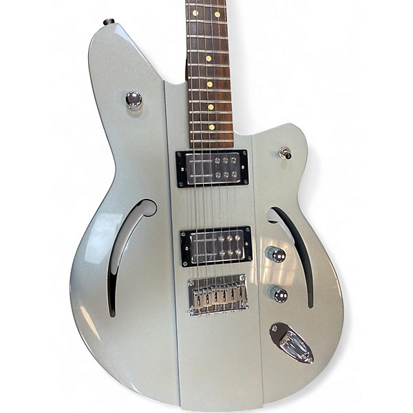 Used Reverend Airsonic Silver Solid Body Electric Guitar
