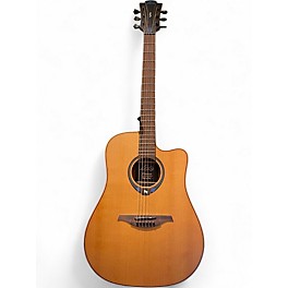 Used Lag Guitars thv10dce Natural Acoustic Electric Guitar