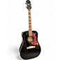 Used Epiphone Hummingbird Pro Black Acoustic Electric Guitar thumbnail
