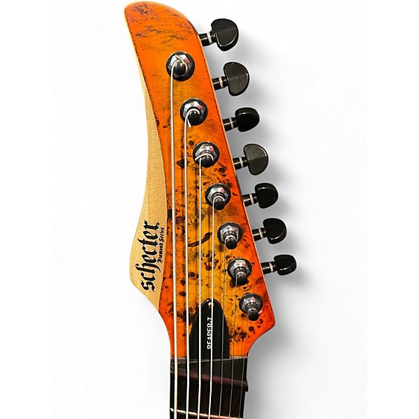 Used Schecter Guitar Research Reaper-7 Infernoburst Solid Body Electric Guitar