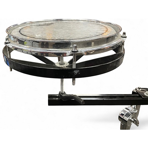 Used Remo 3 Piece Rototom Black and Silver Roto Toms
