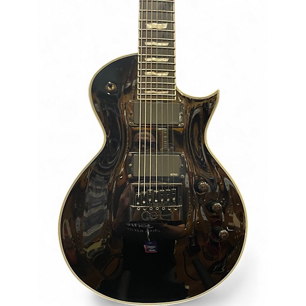 Used ESP LTD EC-1007 DELUXE BLACK Solid Body Electric Guitar