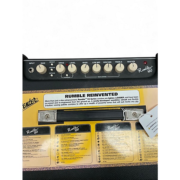 Used Fender Rumble V3 40W 1x10 Bass Combo Amp