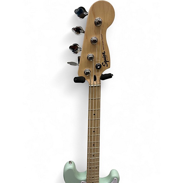 Used Squier Precision Bass Surf Green Electric Bass Guitar