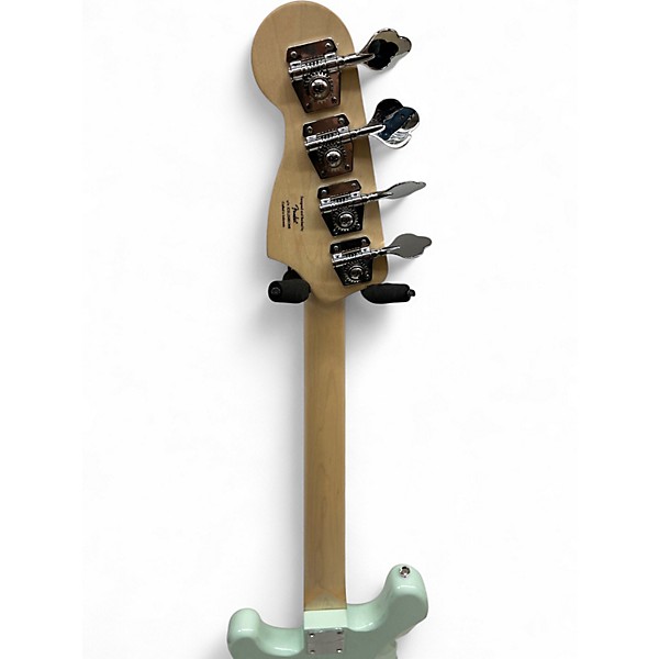 Used Squier Precision Bass Surf Green Electric Bass Guitar