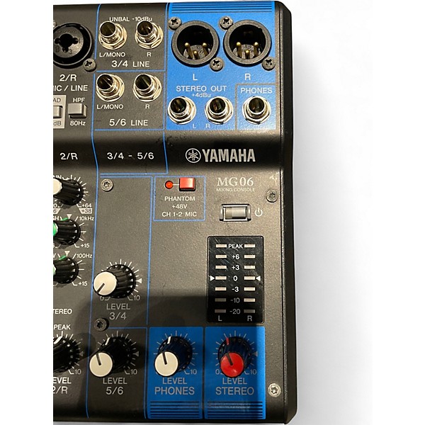 Used Yamaha MG06 Unpowered Mixer