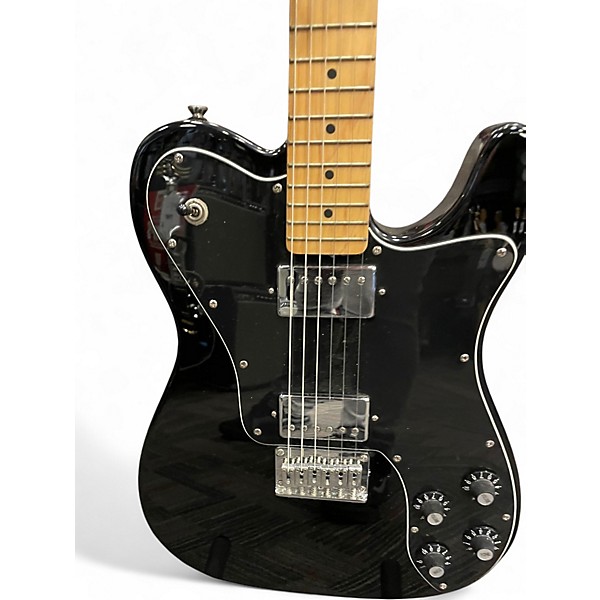 Used Squier Telecaster Custom BLACK Solid Body Electric Guitar