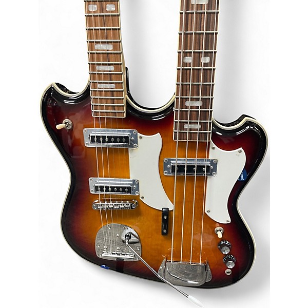 Used Eastwood DOUBLENECK 4/6 2 Color Sunburst Solid Body Electric Guitar