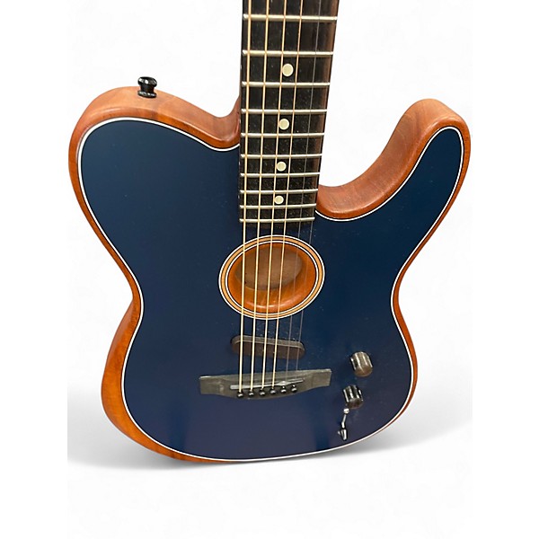 Used Fender American Acoustasonic Telecaster Blue Acoustic Electric Guitar