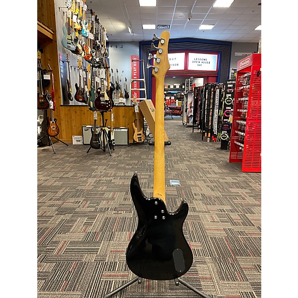 Used Samick ARTIST SERIES LEFT HANDED BLACK Electric Bass Guitar