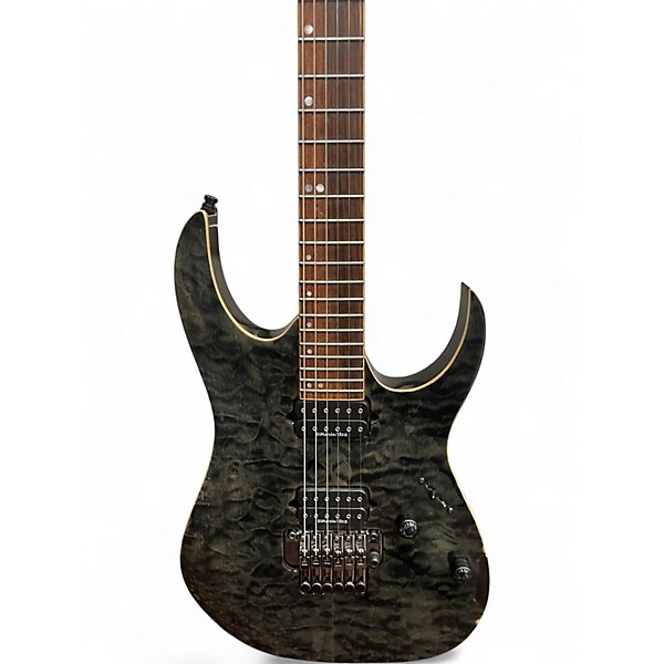 Used Ibanez RG920QM RG Premium Trans Gray Solid Body Electric Guitar