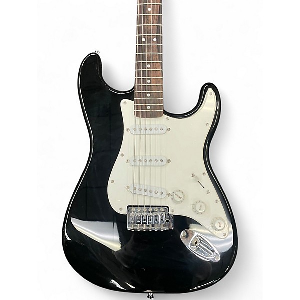 Used 2012 Squier Affinity Stratocaster Black Solid Body Electric Guitar
