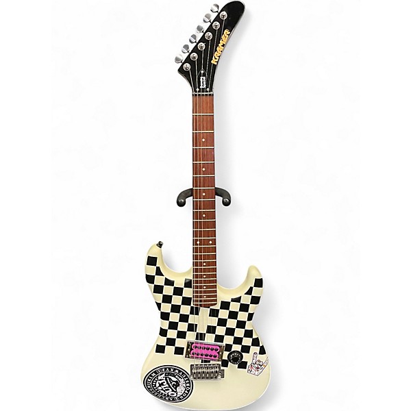 Used Kramer Baretta Special White Checkerboard Solid Body Electric Guitar