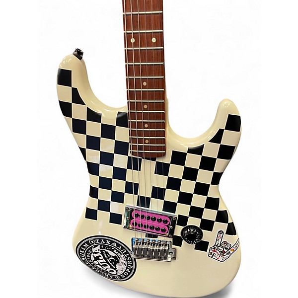 Used Kramer Baretta Special White Checkerboard Solid Body Electric Guitar