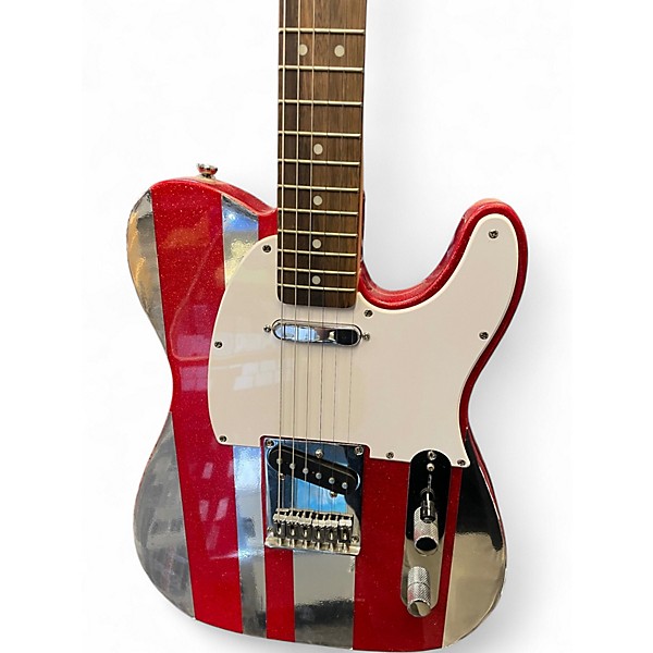 Used Squier Telecaster Red Sparkle Solid Body Electric Guitar
