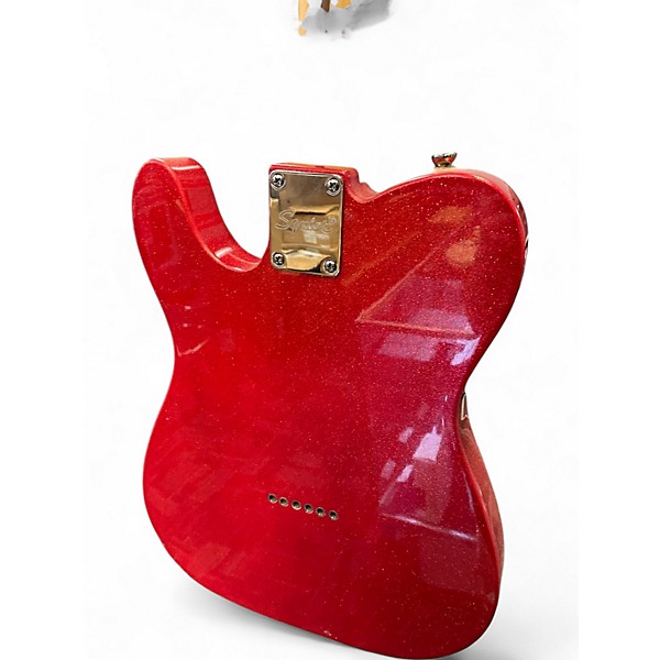 Used Squier Telecaster Red Sparkle Solid Body Electric Guitar
