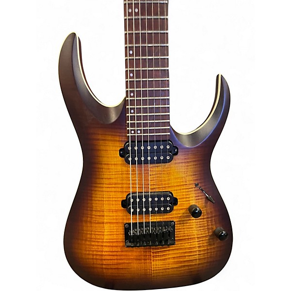 Used Ibanez RGA742FM DRAGON EYE BURST Solid Body Electric Guitar