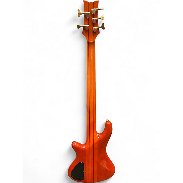 Used Schecter Guitar Research Damien Elite 5 String Honey Burst Electric Bass Guitar