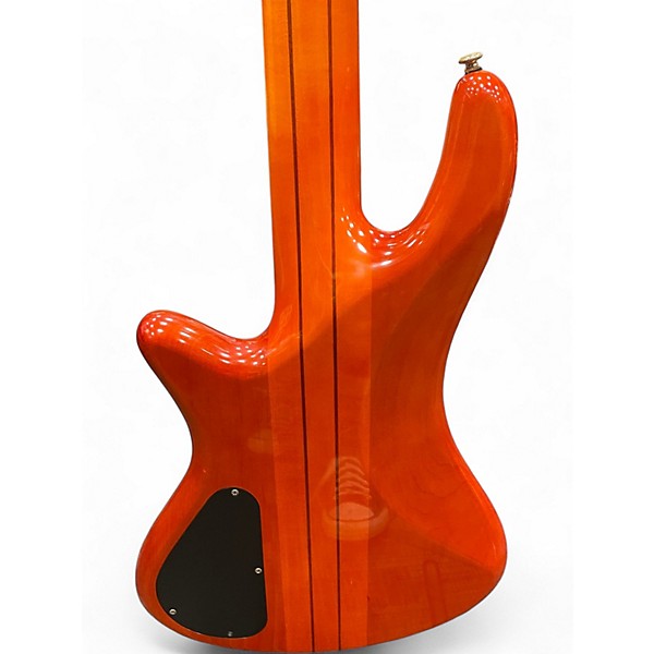 Used Schecter Guitar Research Damien Elite 5 String Honey Burst Electric Bass Guitar
