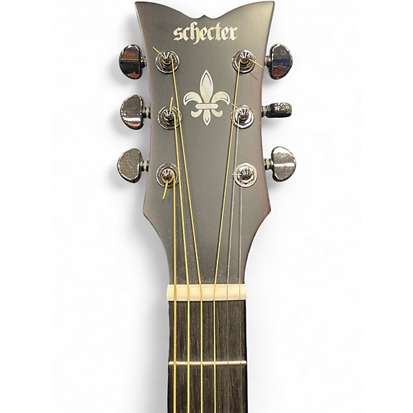 Used Schecter Guitar Research Orleans Stage Acoustic Maroon Acoustic Guitar