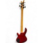 Used Dean ZELINSKY TTB195MULE Crimson Red Trans Electric Bass Guitar