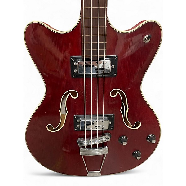 Vintage 1960s Ovation TYPHOON RED Electric Bass Guitar