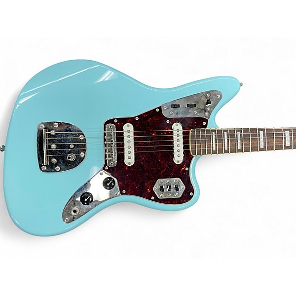 Used Squier classic vibe jaguar Daphne Blue Solid Body Electric Guitar