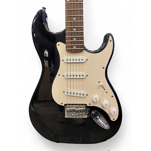 Used Silvertone St Style Black Solid Body Electric Guitar