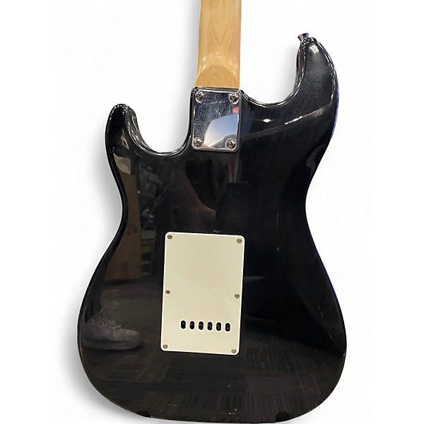 Used Silvertone St Style Black Solid Body Electric Guitar