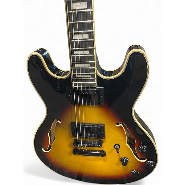 Used Indio Boardwalk 2 Color Sunburst Hollow Body Electric Guitar