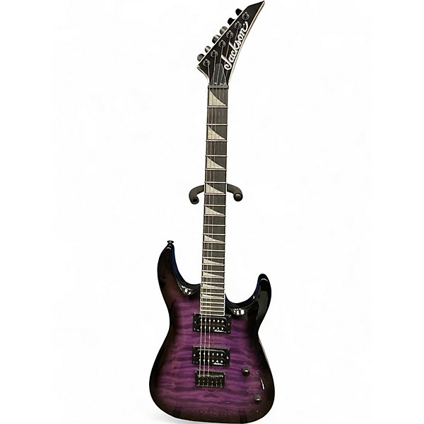 Used Jackson JS32Q TRANSPARENT PURPLE BURST Solid Body Electric Guitar