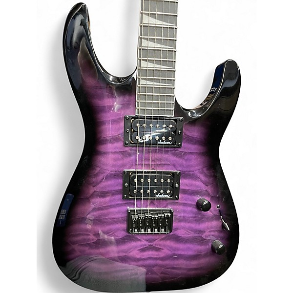 Used Jackson JS32Q TRANSPARENT PURPLE BURST Solid Body Electric Guitar