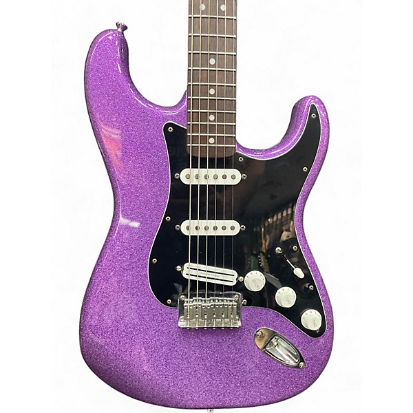 Used Miscellaneous Partscaster Purple Sparkle Solid Body Electric Guitar